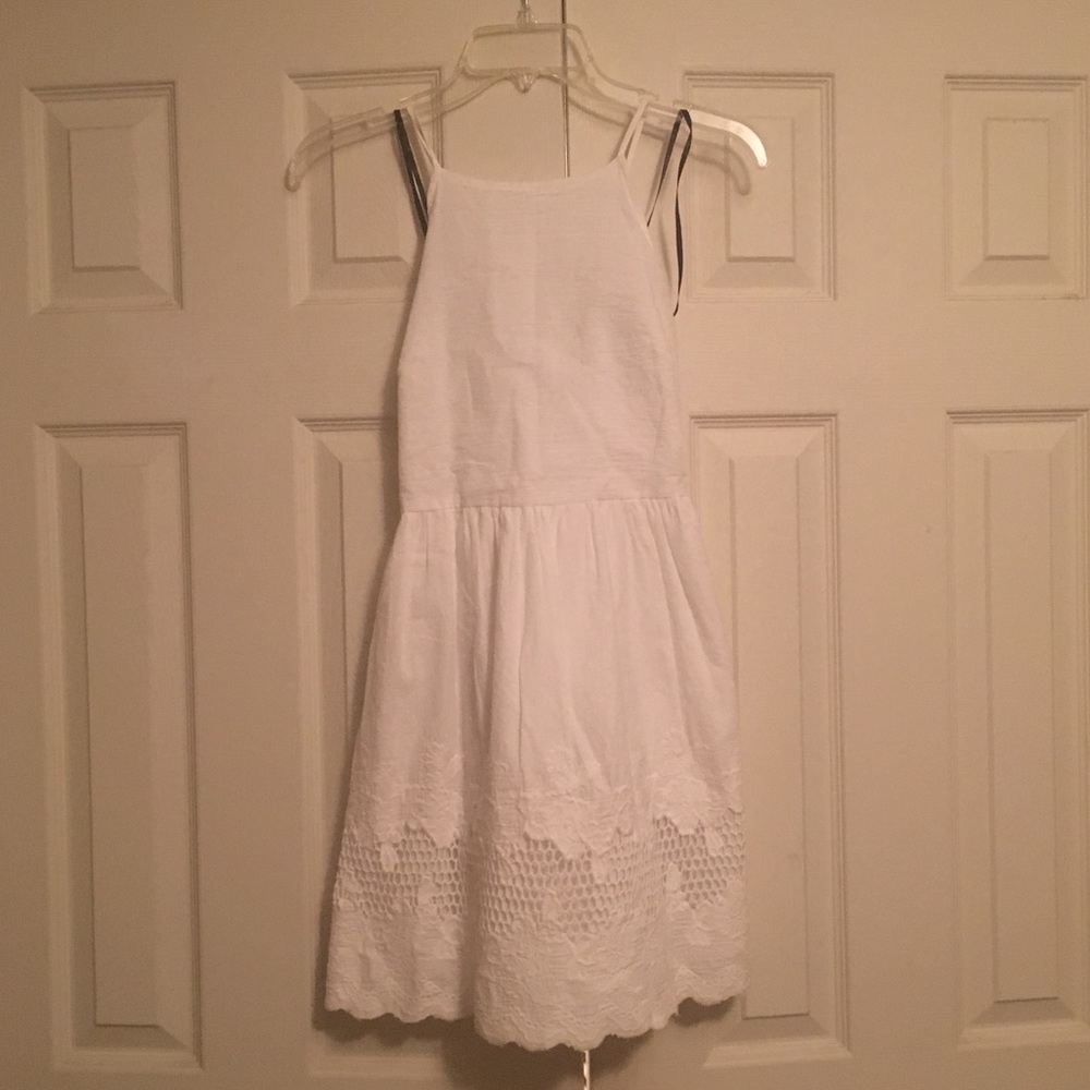 White Dress With Lace Trim